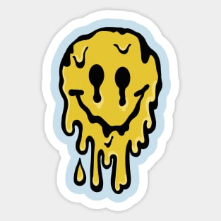 Acid Face Smiley Grime Melt Sticker